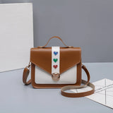 Patchwork Small Crossbody Handbag Women's Casual Shoulder Bags