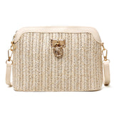 Fashionable Straw Crossbody Bag for Women - Beach Holiday Shoulder Bag