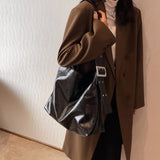 PU Leather Large Capacity Crossbody Bags For Women Retro Tote Bag