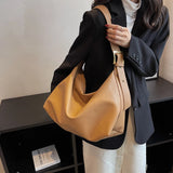 PU Leather Large Capacity Shoulder Bags Women Western Style Handbags