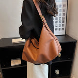 PU Leather Large Capacity Shoulder Bags Women Western Style Handbags