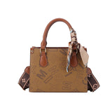 Vintage Style PU Leather Tote Shoulder Bag Top Handle Handbag