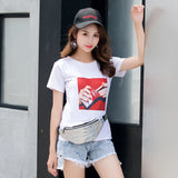 PU Leather Laser Shoulder Crossbody Bag Multicolor Travel Waist Pack