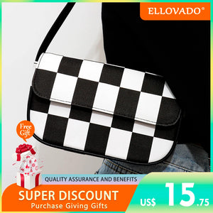 PU Leather Shoulder Bag Minimalist Style Underarm Purse Top Handle Contrasting