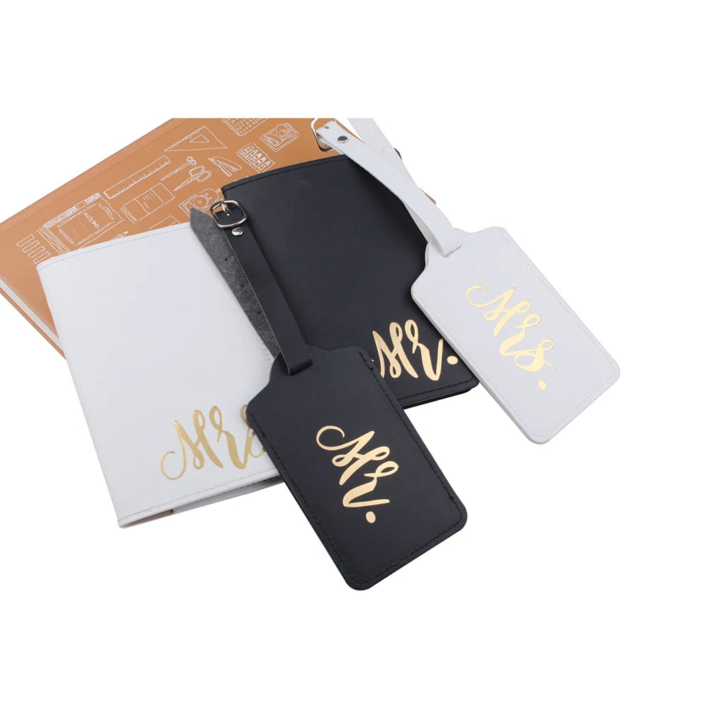 MR. MRS. Travel Set: Luggage Tag & Passport Holder - LT37CH12