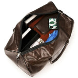 PU Leather Men Travel Bag Large Duffle Independent Big Fitness Bags Handbag Bag
