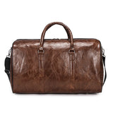 PU Leather Men Travel Bag Large Duffle Independent Big Fitness Bags Handbag Bag