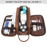Men Waterproof Makeup Bag PU Leather Cosmetic Beauty Case Toiletry Travel