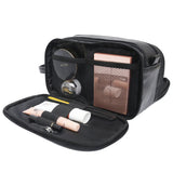 Men Waterproof Makeup Bag PU Leather Cosmetic Beauty Case Toiletry Travel