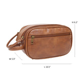 Men Waterproof Makeup Bag PU Leather Cosmetic Beauty Case Toiletry Travel