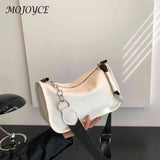 PU Leather Messenger Bag Chain Crossbody Bags Solid Soft Casual