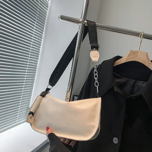 PU Leather Messenger Bag Solid Soft Casual for Women