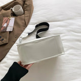 PU Leather Messenger Bag Solid Soft Casual for Women