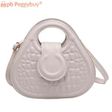 PU Leather Messenger Bag Female Tote Bag Lightweight Portable Soft Casual