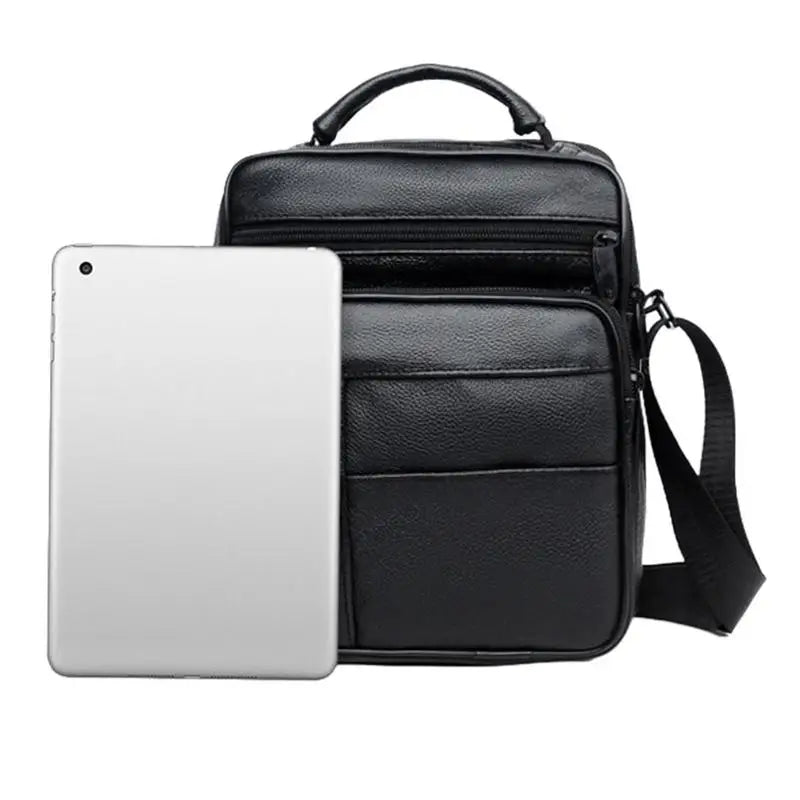 Men's PU Leather Messenger Bag Small Crossbody Handbag
