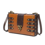 PU Leather Messenger Bag Gothic Retro Crossbody Shoulder Bags Satchel
