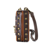 PU Leather Messenger Bag Gothic Retro Crossbody Shoulder Bags Satchel