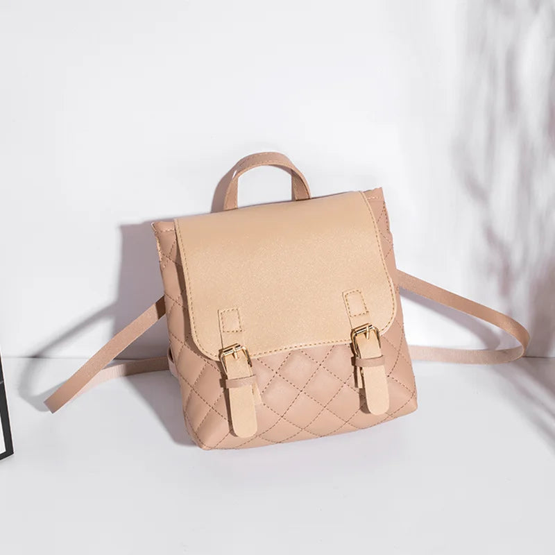 Mini Ladies Backpack PU Leather Multifunctional Cell Phone Bag