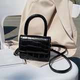 Stone Pattern Mini Shoulder Handbags Lady Tote Messenger Bags