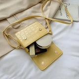Stone Pattern Mini Shoulder Handbags Lady Tote Messenger Bags