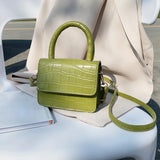 Stone Pattern Mini Shoulder Handbags Lady Tote Messenger Bags