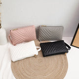 Embroidered Ringer PU Mini Wallet Clutch for Ladies Girls