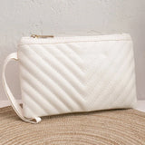 Embroidered Ringer PU Mini Wallet Clutch for Ladies Girls