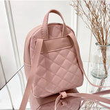 PU Leather Mini Women Backpack with Phone Pouch