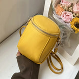 PU Leather Mobile Bag Single Shoulder Cross Body Solid Women's Party Bag