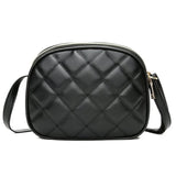 PU Leather Zipper Messenger Purse Handbag Plaid Crossbody Shoulder Bag