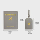 Passport Cover Holder Luggage Tag Set for Travel Lover Couple Weddings