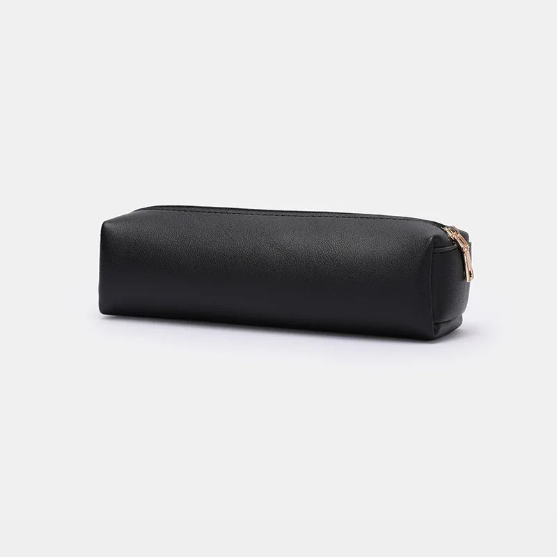 PU Leather Pencil Case Zipper Cosmetic Brush Bag 20*6*6cm