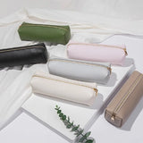 PU Leather Pencil Case Zipper Cosmetic Brush Bag 20*6*6cm