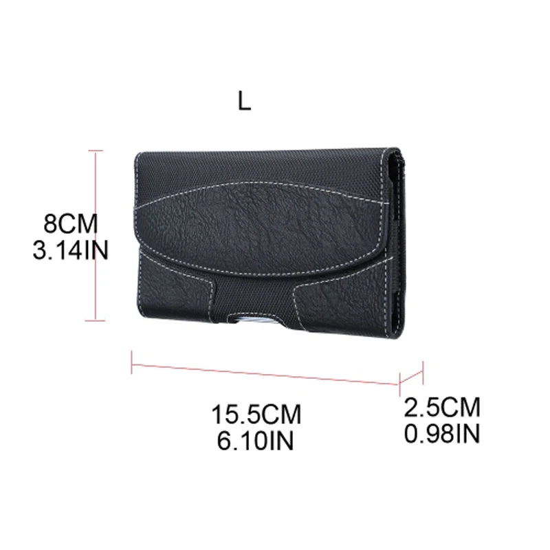 Phone Belt Case Waist Bag Magnetic Closure Organizer for Men