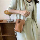 Women Bucket Shoulder Bag PU Leather Purses And Handbags Bags