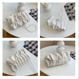 Clouds Bow Pearls Wallets PU Leather Purse Handbag for Women