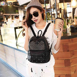 Studded PU Leather Backpack Multi-pocket Top Handle Mini Daypack