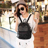 Rivet Studded Backpack Multi-pocket Top Handle Mini Casual Daypack