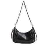 PU Leather Shoulder Bag Women's Handbags Chain Rivet Crossbody Bag