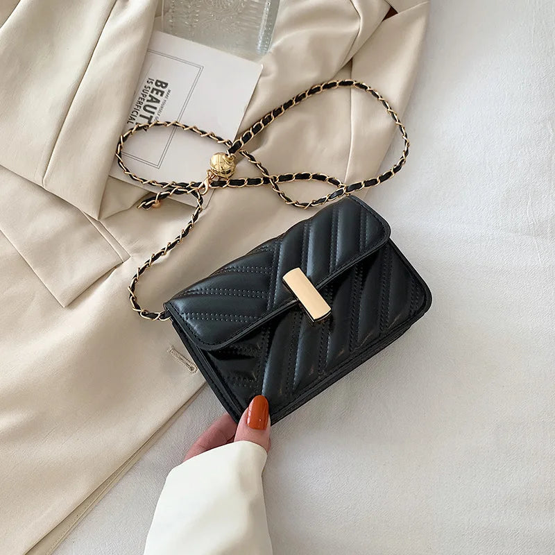 PU Leather Shoulder Bags INS Woman Crossbody Bag Hasp Closure