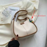 PU Leather Shoulder Bags Women Crossbody Bucket Bag Large Capacity