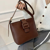PU Leather Shoulder Bags Women Solid Tender Wide Strap Cross Body Square Bag