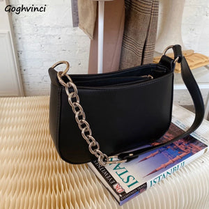PU Leather Shoulder Bags Women Texture Portable Retro Underarm Bag All-match Sho