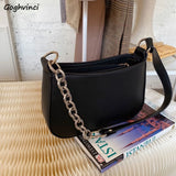 PU Leather Shoulder Bags Women Texture Portable Retro Underarm Bag All-match Sho