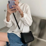 PU Leather Shoulder Bags Women Texture Portable Retro Underarm Bag All-match Sho