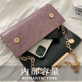 PU Leather Shoulder Bags Women Texture All-match Square Bag Style Chains Underar