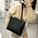 PU Leather Shoulder Bags Women Underarm Office Ladies Bucket Bag