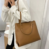 PU Leather Shoulder Bags Women Underarm Office Ladies Bucket Bag
