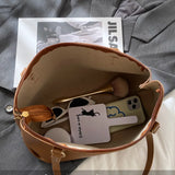 PU Leather Shoulder Bags Women Underarm Office Ladies Bucket Bag