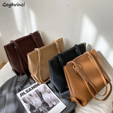 PU Leather Shoulder Bags Women Underarm Office Ladies Bucket Bag